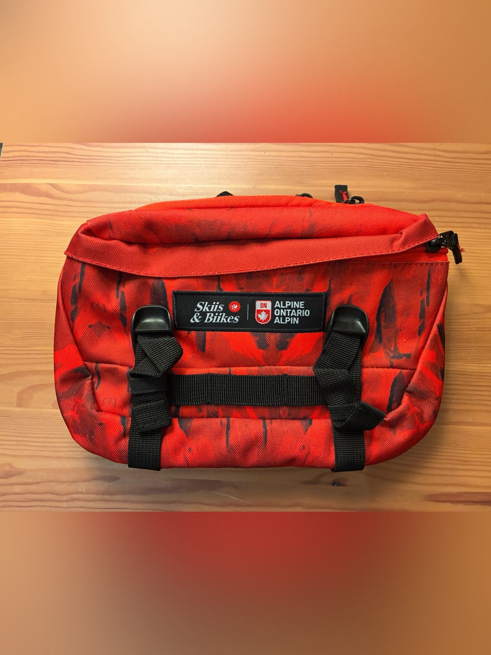 Skiis & Biikes Red Waist Pack by Alpine Ontario
